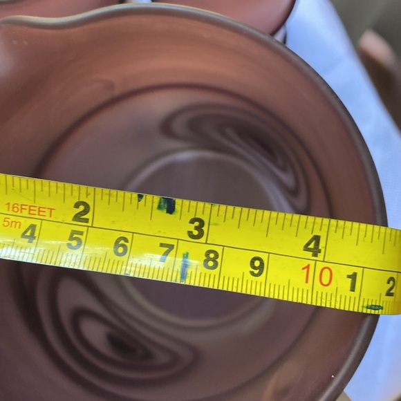 A  five piece set of purple art glass pitcher and glasses - Picture 15 of 16